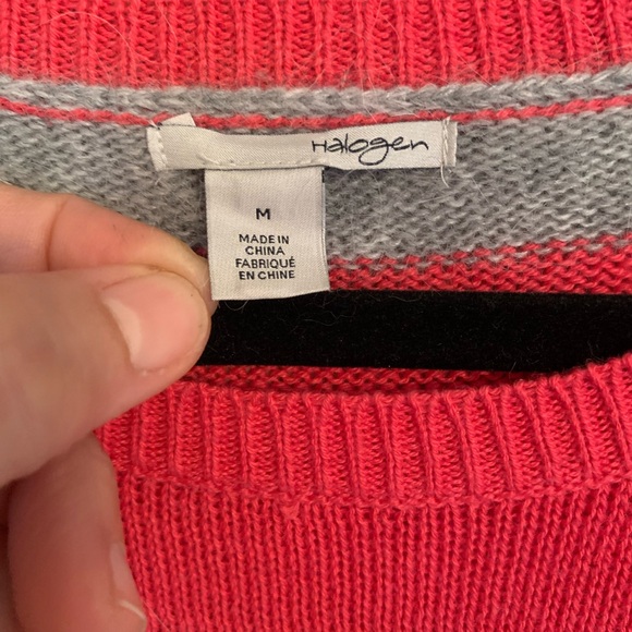 Halogen striped sweater. Size M. - Picture 3 of 8
